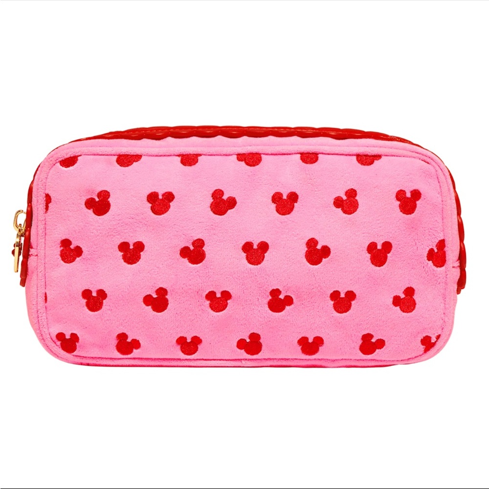 Stoney Clover Lane Small Mickey Pink & Red Pouch